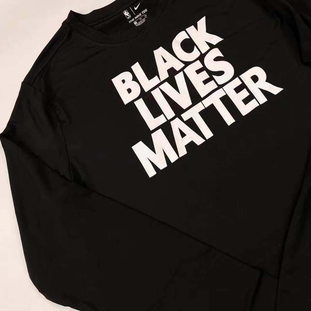 Black Lives NBA Dri-Fit Long Sleeve Warm Up T-Shirt